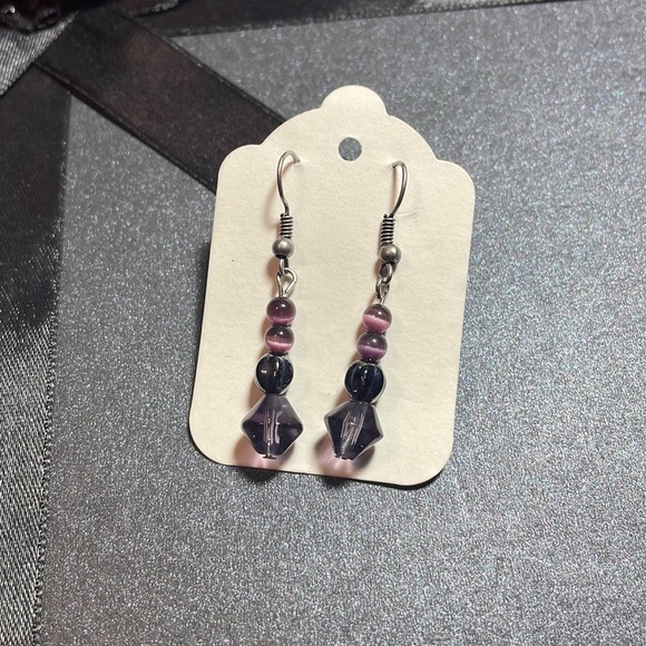 handmade Jewelry - 🎀3 for $15 🎀 Handmade Purple Beaded Earrings New